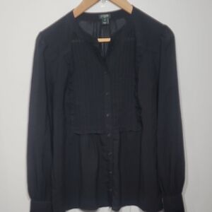 J. Crew Classic Black Blouse